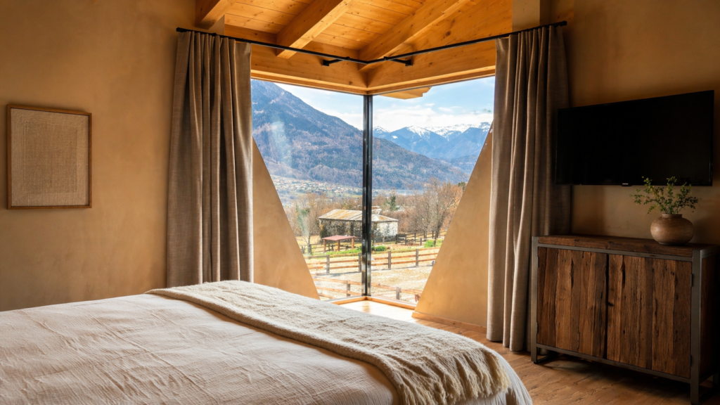 camera da letto alpina laanda accogliente